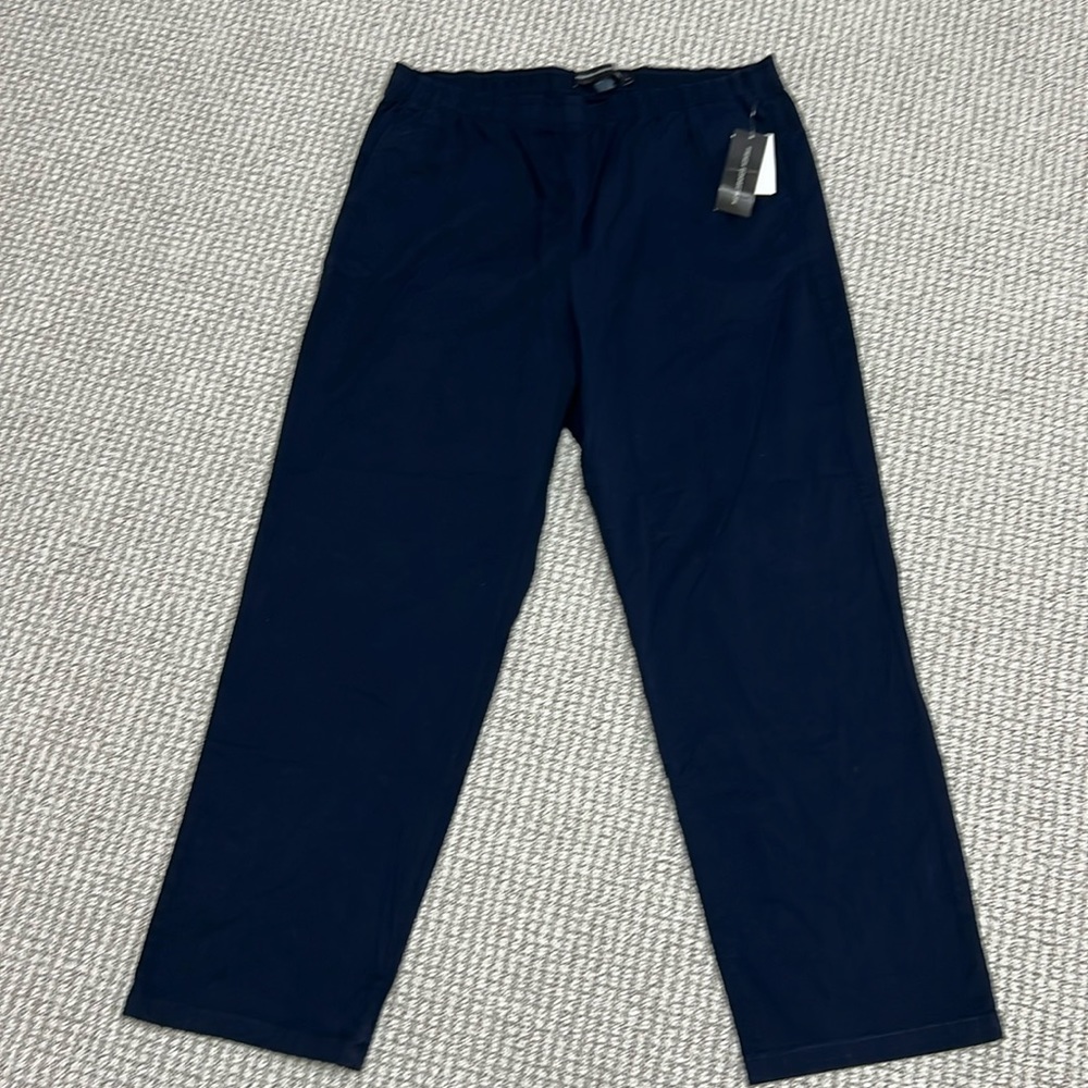 French Connection Navy Elastic Waist Chinos